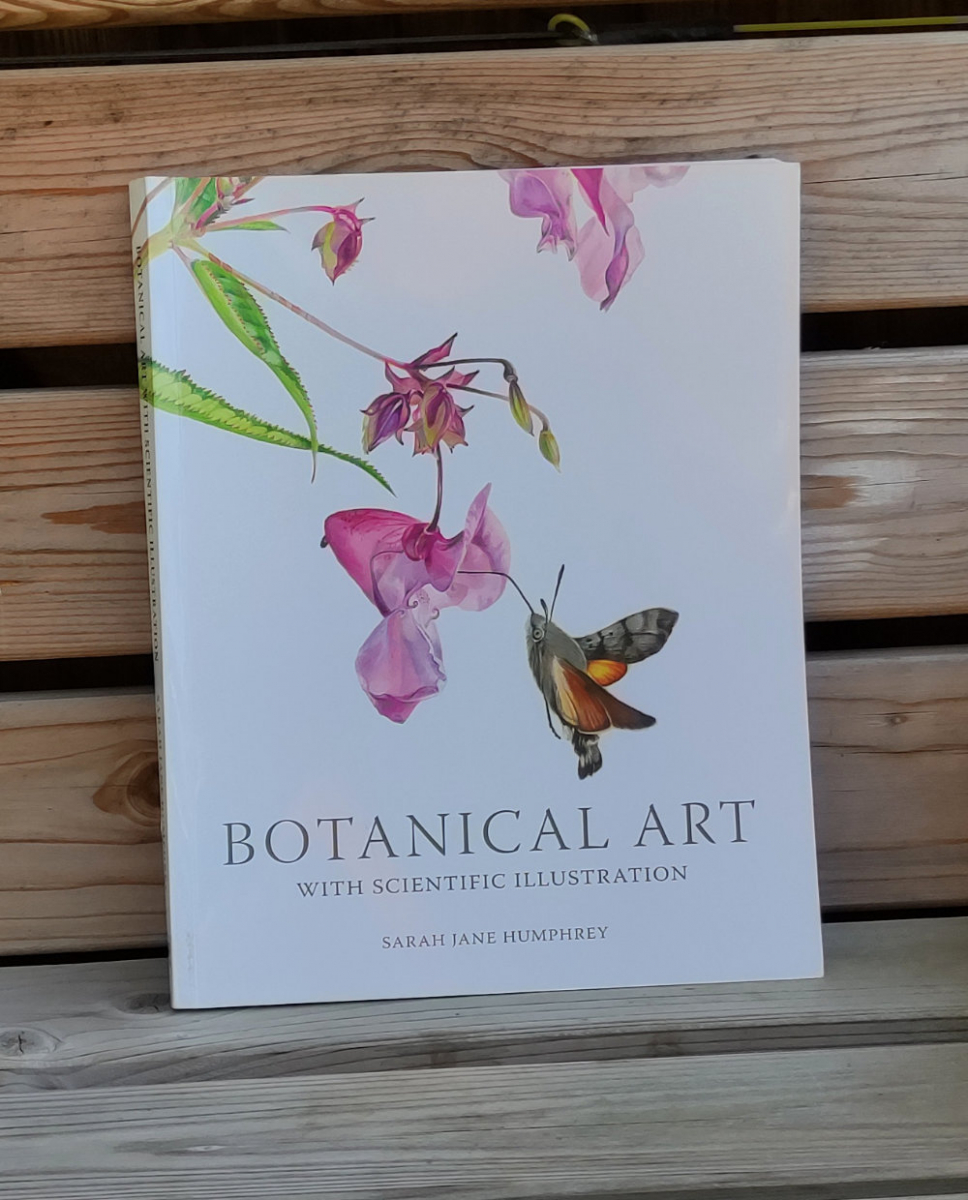 Botanical Art with Scientific Illustration book lying on a seat