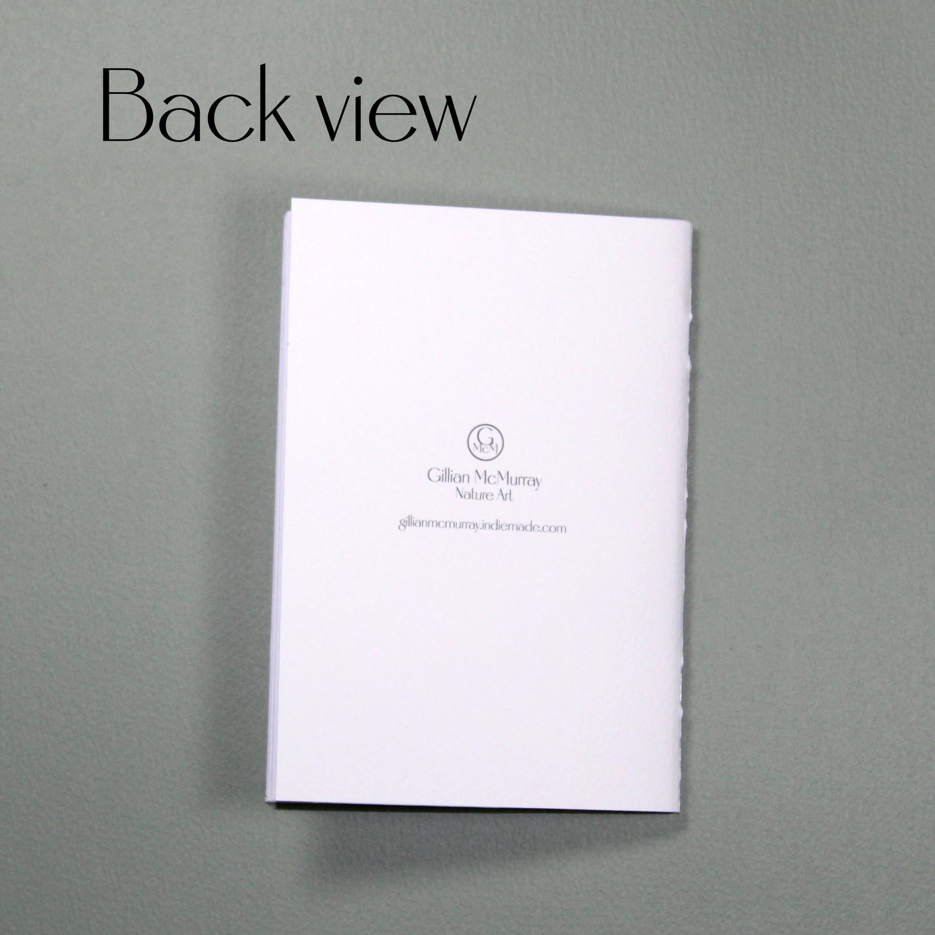 Moth notepad back with artist's details