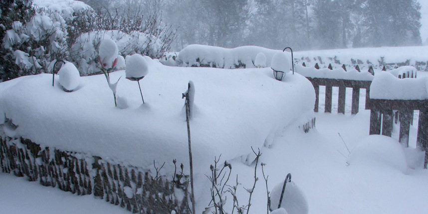 Scottish borders in snow