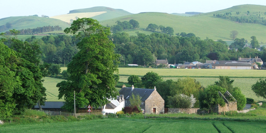 summer landscape in scottish borders